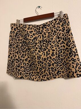 Champion Leopard Print Midi Skirt in Tan and Black